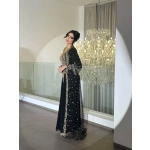 Modern Dokunuşlu Geleneksel Nakışlı İki Katmanlı Lüks Kaftan - Görsel 2