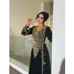 Modern Dokunuşlu Geleneksel Nakışlı İki Katmanlı Lüks Kaftan - Görsel 3