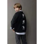 Erkek Çocuk Ejderha Baskılı Oversize Sweatshirt